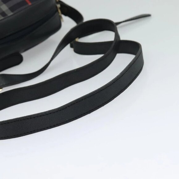 BURBERRY Nova Check Hand Bag Canvas Navy Auth JB069 - Picture 14 of 15